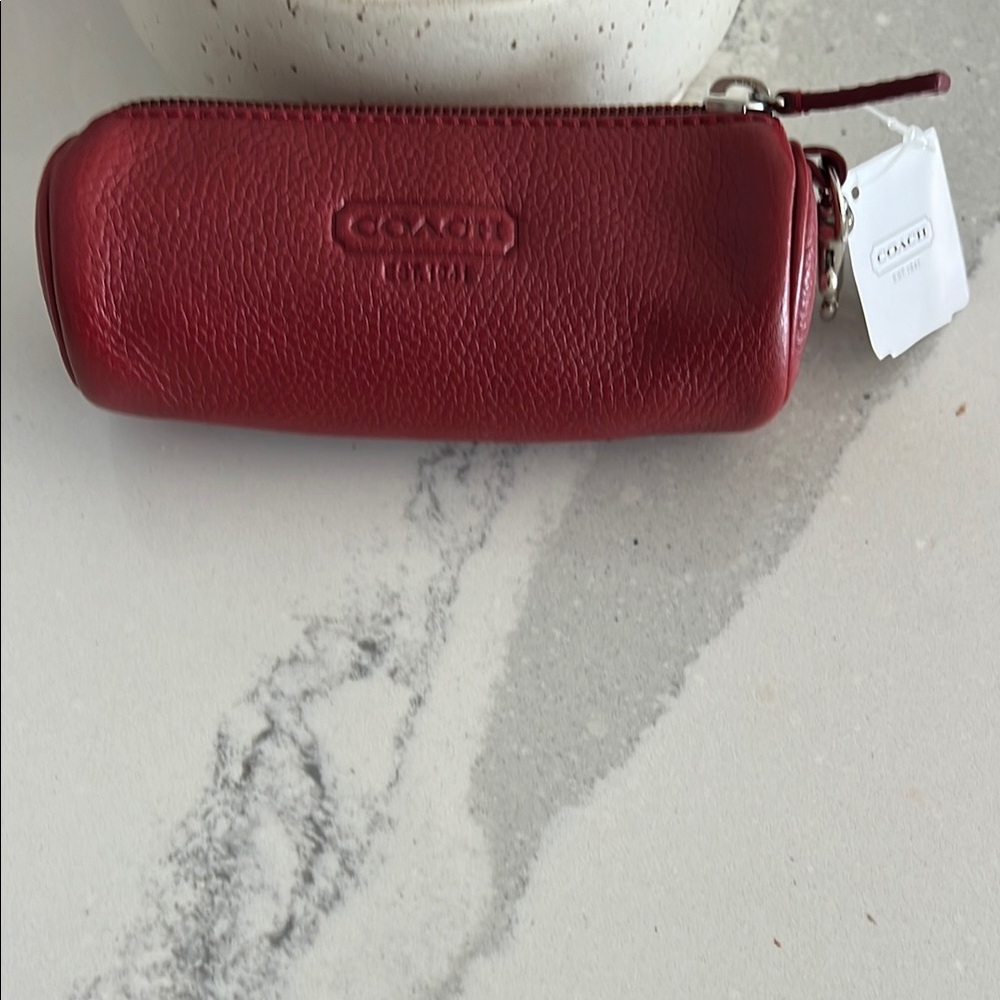 NWT Coach Red Leather Case